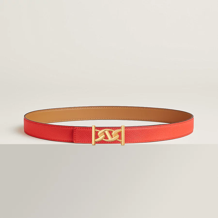 Replicate My H belt buckle Reversible leather strap 24 mm(1:1 replica)