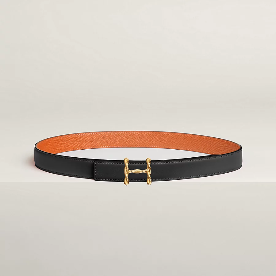 Replicate H Torsade belt buckle Reversible leather strap 24 mm(1:1 replica)