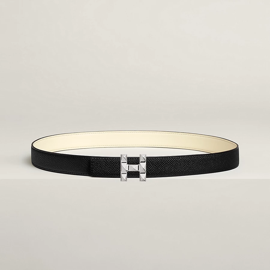 Replicate H Infini belt buckle Reversible leather strap 24 mm(1:1 replica)