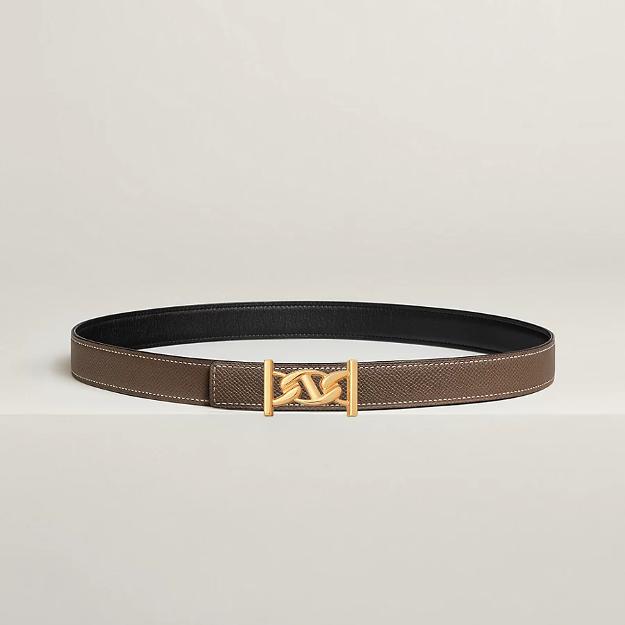 Replicate My H belt buckle Reversible leather strap 24 mm(1:1 replica)