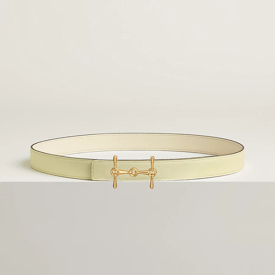 Replicate H Equestre belt buckle Reversible leather strap 24 mm(1:1 replica)