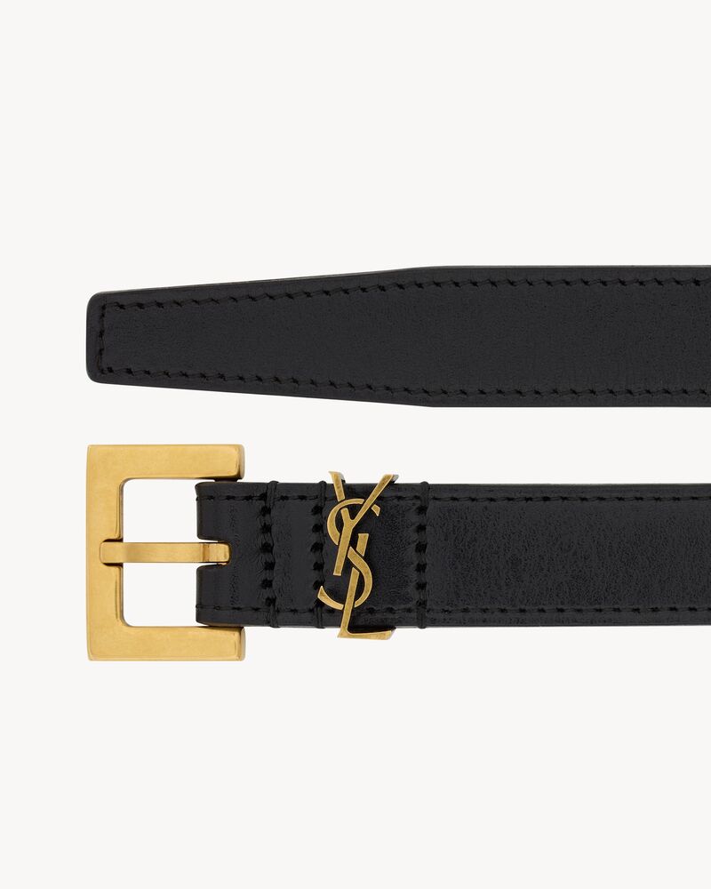 Replicate cassandre thin belt in vegetable-tanned leather(1:1 replica)