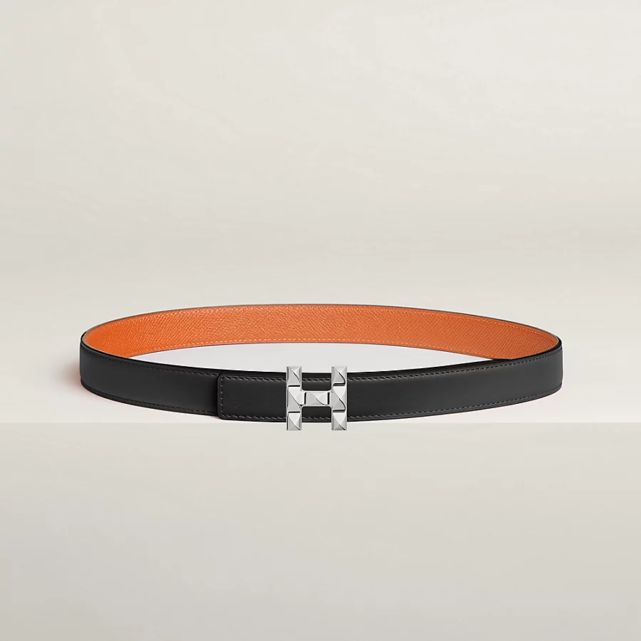 Replicate H Infini belt buckle Reversible leather strap 24 mm(1:1 replica)