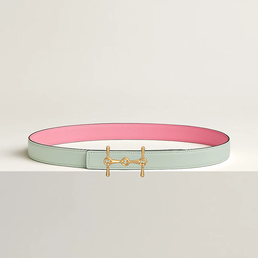 Replicate H Equestre belt buckle Reversible leather strap 24 mm(1:1 replica)