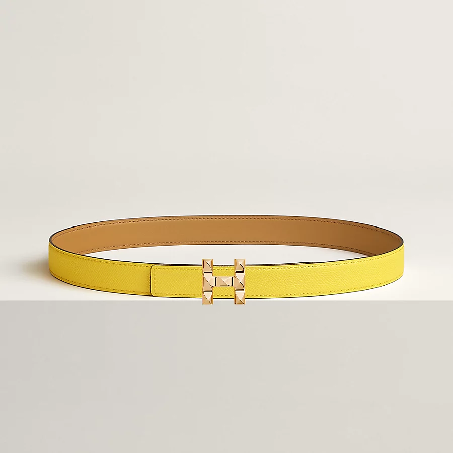 Replicate H Infini belt buckle Reversible leather strap 24 mm(1:1 replica)