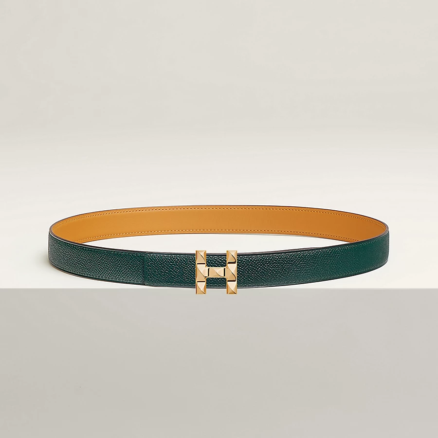 Replicate H Infini belt buckle Reversible leather strap 24 mm(1:1 replica)