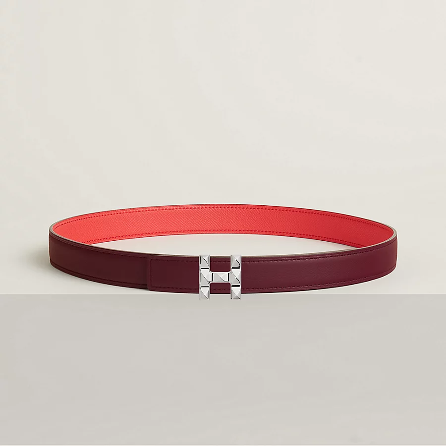 Replicate H Infini belt buckle Reversible leather strap 24 mm(1:1 replica)