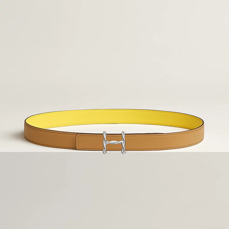 Replicate H Torsade belt buckle Reversible leather strap 24 mm(1:1 replica)
