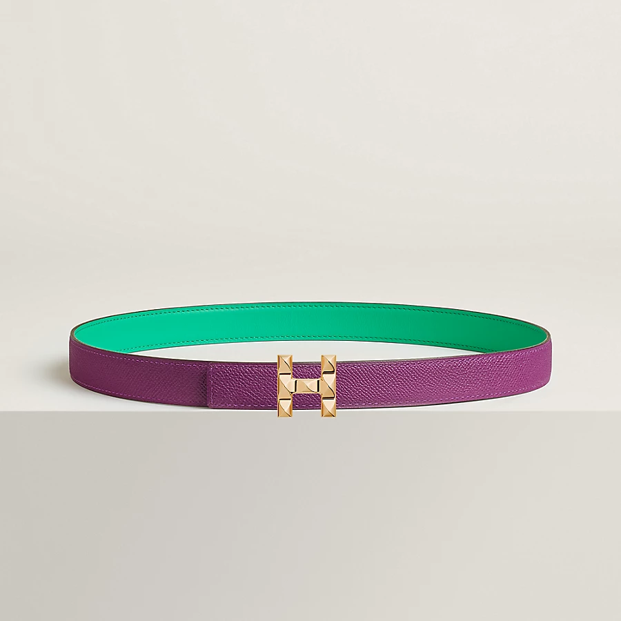 Replicate H Infini belt buckle Reversible leather strap 24 mm(1:1 replica)
