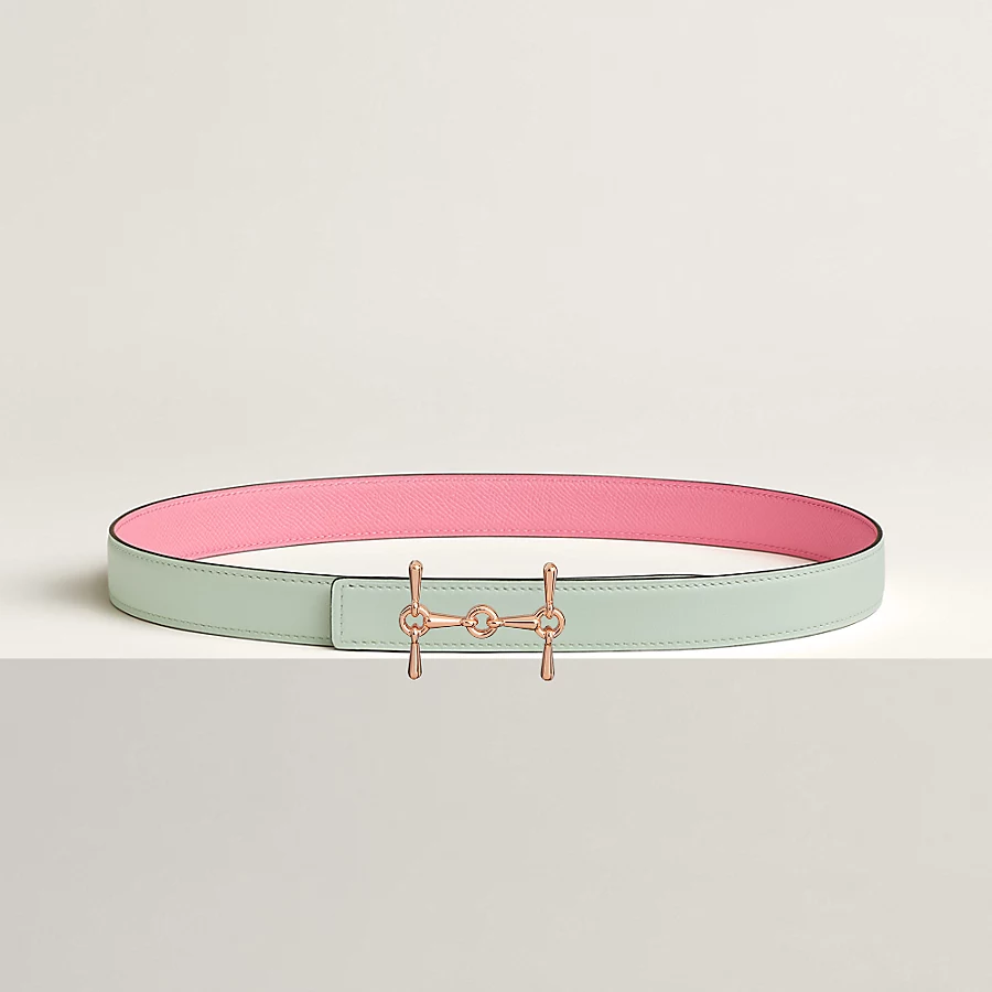 Replicate H Equestre belt buckle Reversible leather strap 24 mm(1:1 replica)