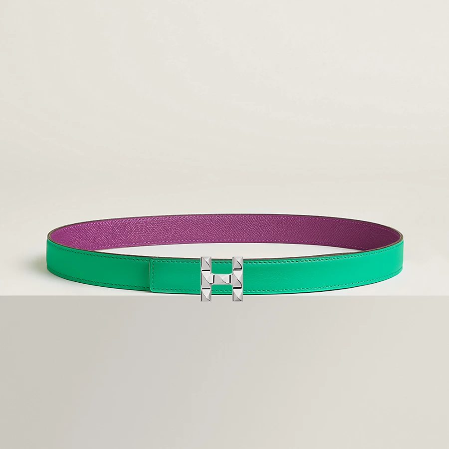 Replicate H Infini belt buckle Reversible leather strap 24 mm(1:1 replica)
