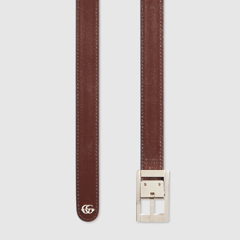 Replicate Reversible thin belt with rectangular buckle(1:1 replica)
