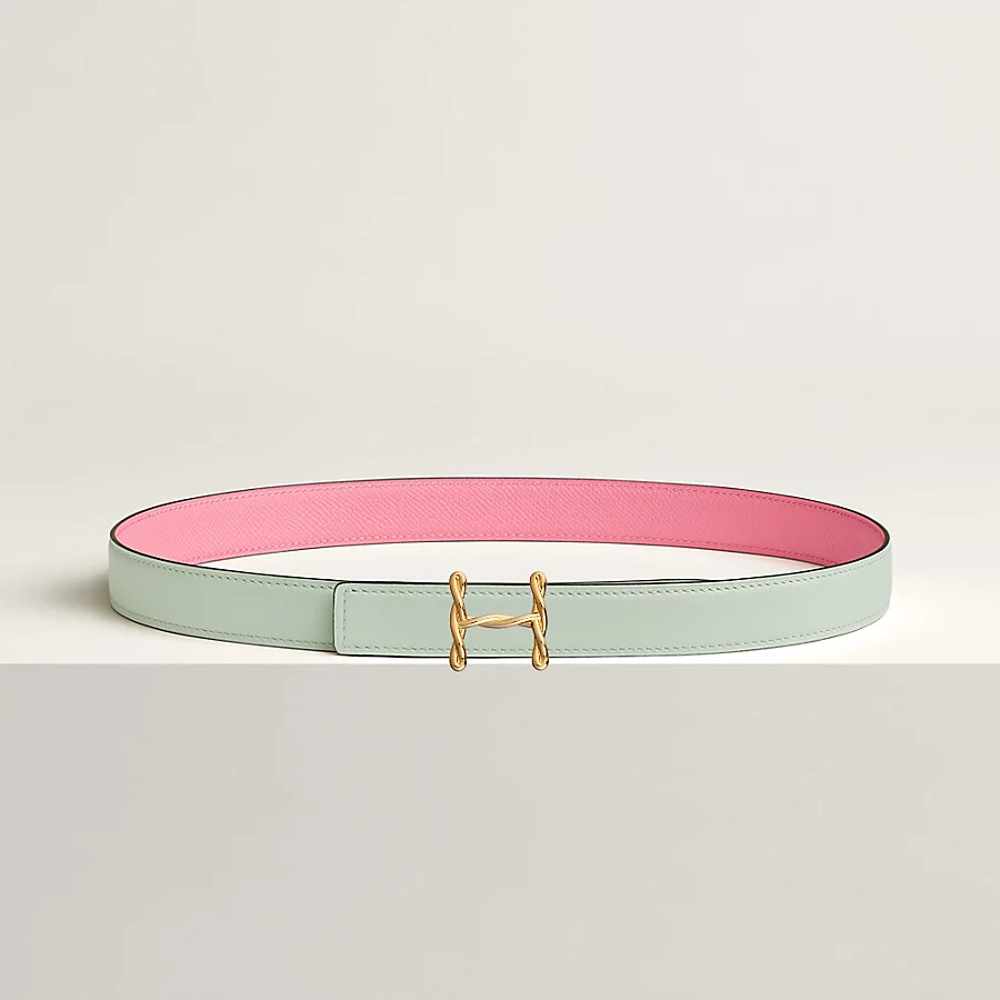 Replicate H Torsade belt buckle Reversible leather strap 24 mm(1:1 replica)