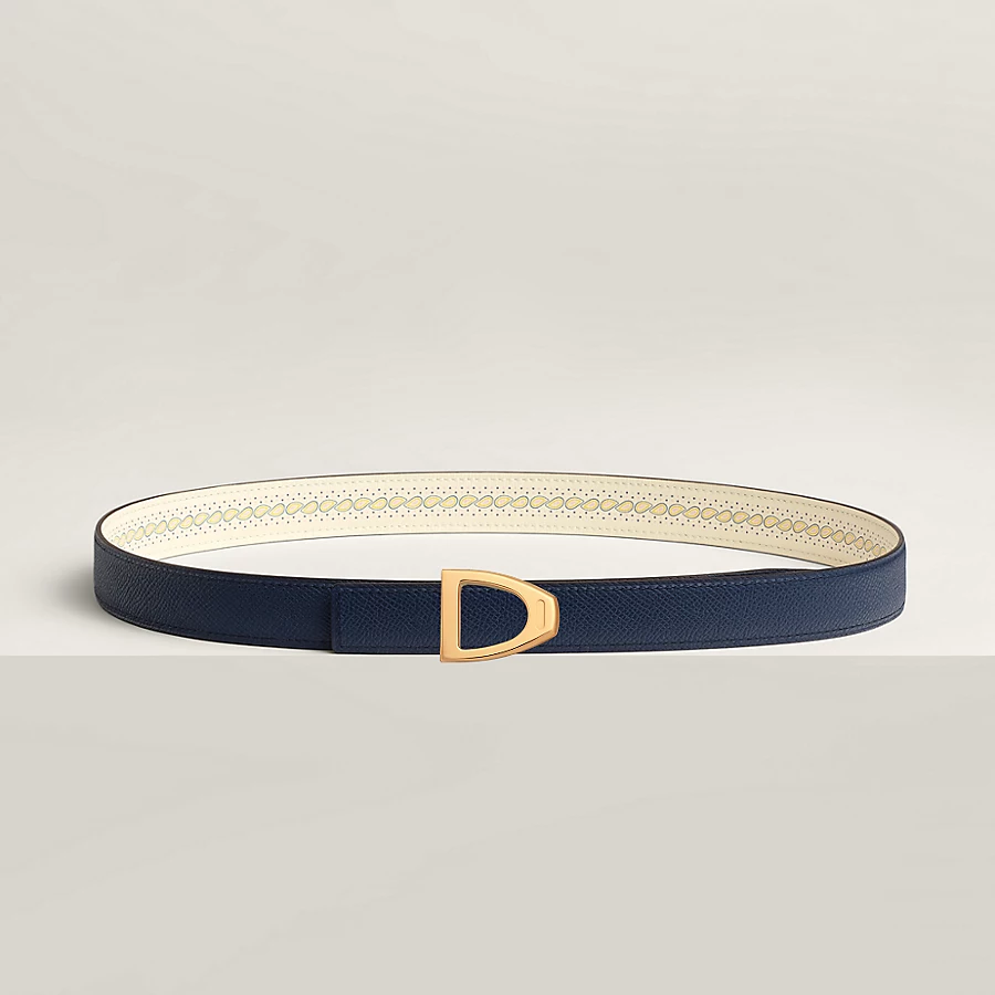 Replicate Cavaliere belt buckle   Bandana leather strap 24 mm(1:1 replica)