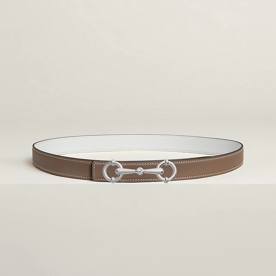 Replicate H Infini belt buckle Reversible leather strap 24 mm(1:1 replica)