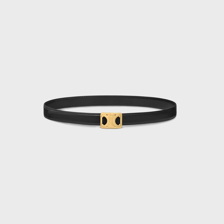 Replicate MEDIUM REVERSIBLE FRAMED TRIOMPHE BELT in TAURILLON AND LIZARD EMBOSSED CALFSKIN(1:1 replica)