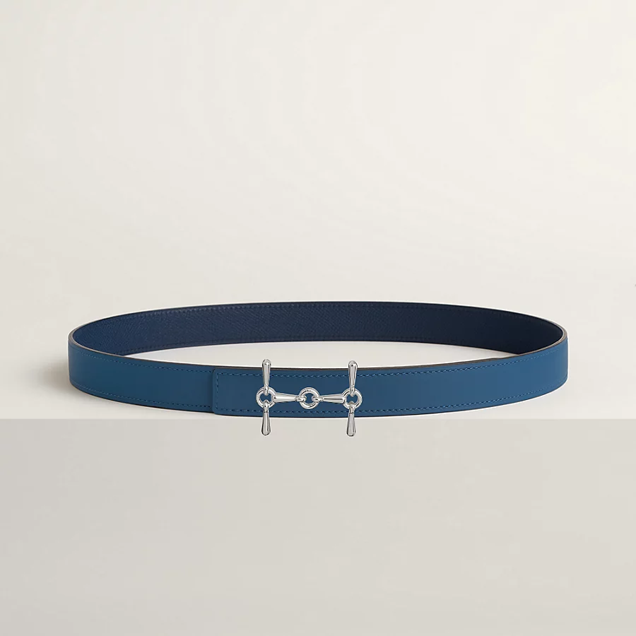 Replicate H Equestre belt buckle Reversible leather strap 24 mm(1:1 replica)