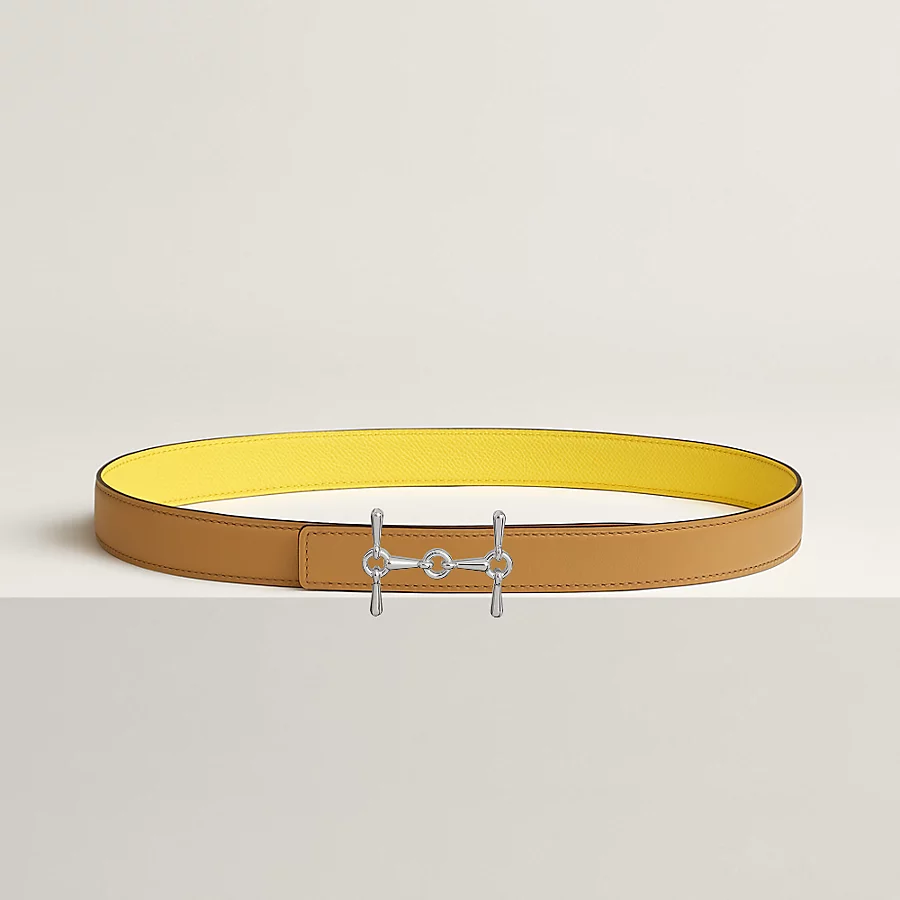 Replicate H Equestre belt buckle Reversible leather strap 24 mm(1:1 replica)