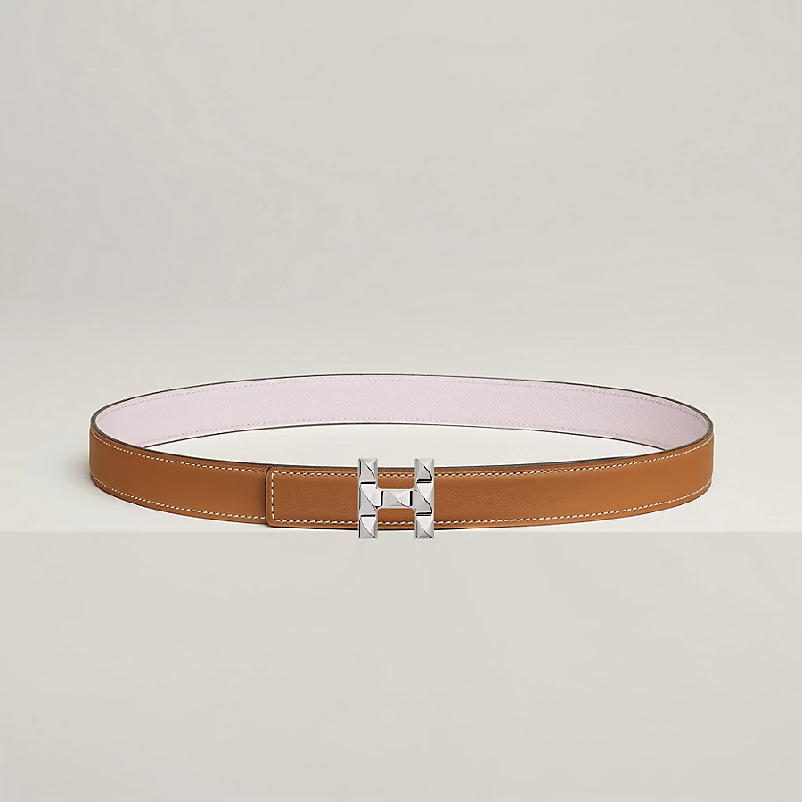 Replicate H Infini belt buckle Reversible leather strap 24 mm(1:1 replica)