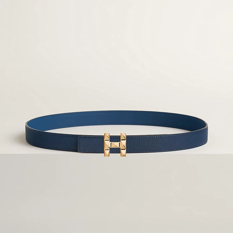 Replicate H Infini belt buckle Reversible leather strap 24 mm(1:1 replica)