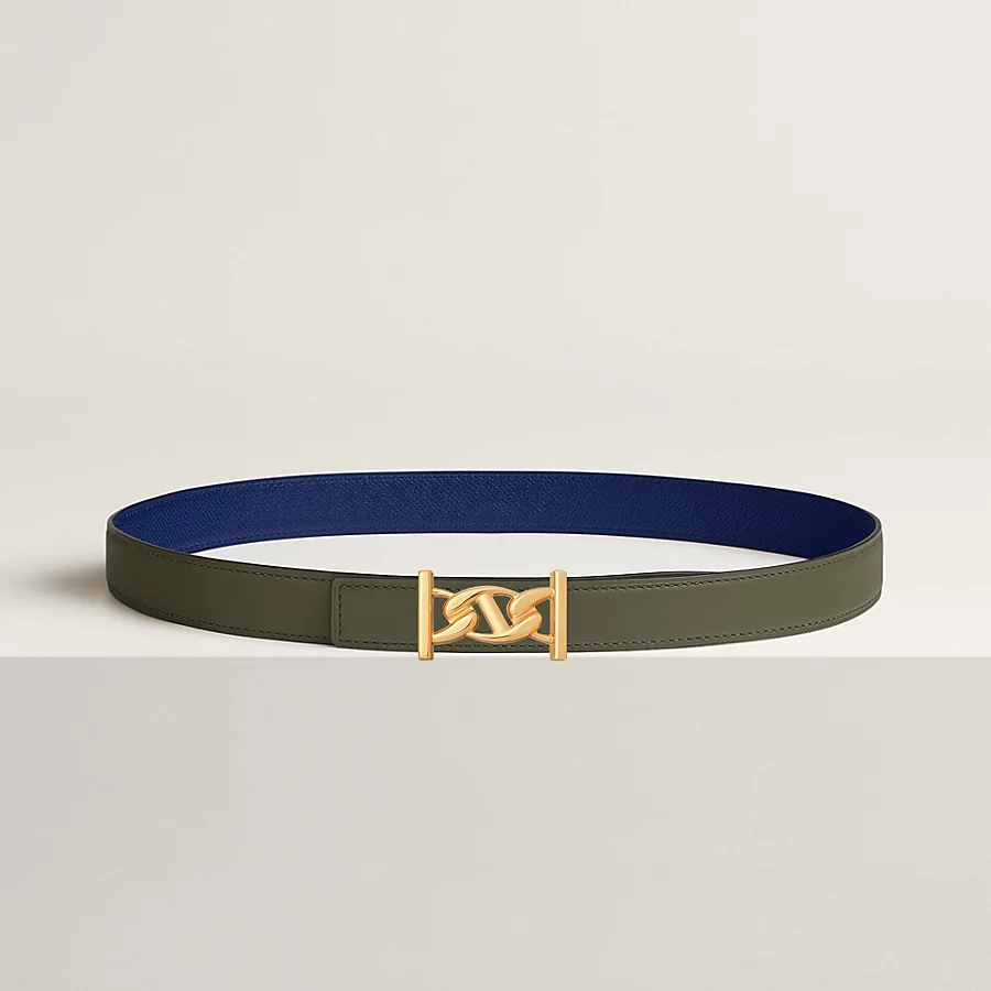 Replicate My H belt buckle Reversible leather strap 24 mm(1:1 replica)