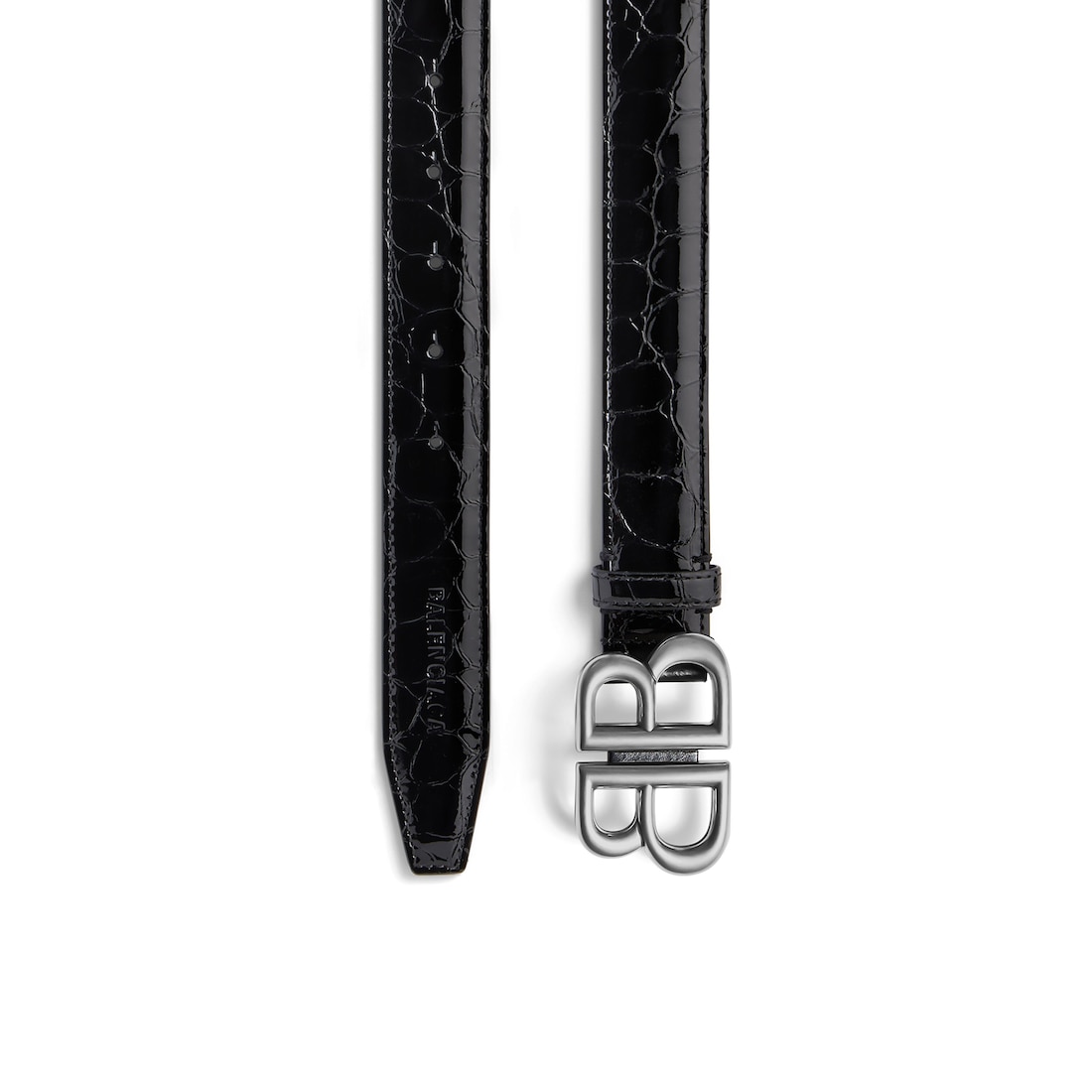 Replicate Women s Monaco Belt Crocodile Embossed in Black(1:1 replica)