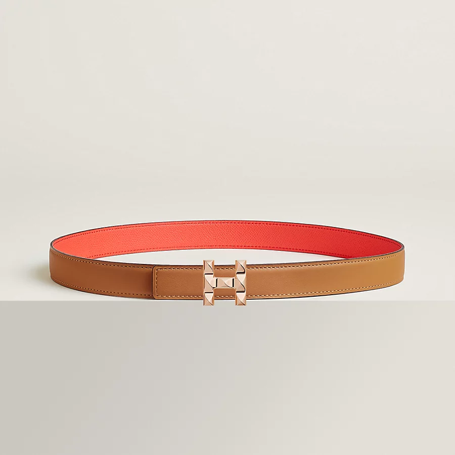 Replicate H Infini belt buckle Reversible leather strap 24 mm(1:1 replica)