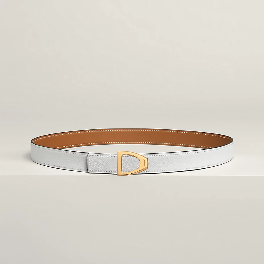 Replicate Cavaliere belt buckle Reversible leather strap 24 mm(1:1 replica)