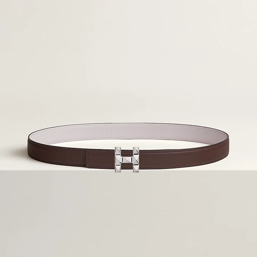 Replicate H Infini belt buckle Reversible leather strap 24 mm(1:1 replica)