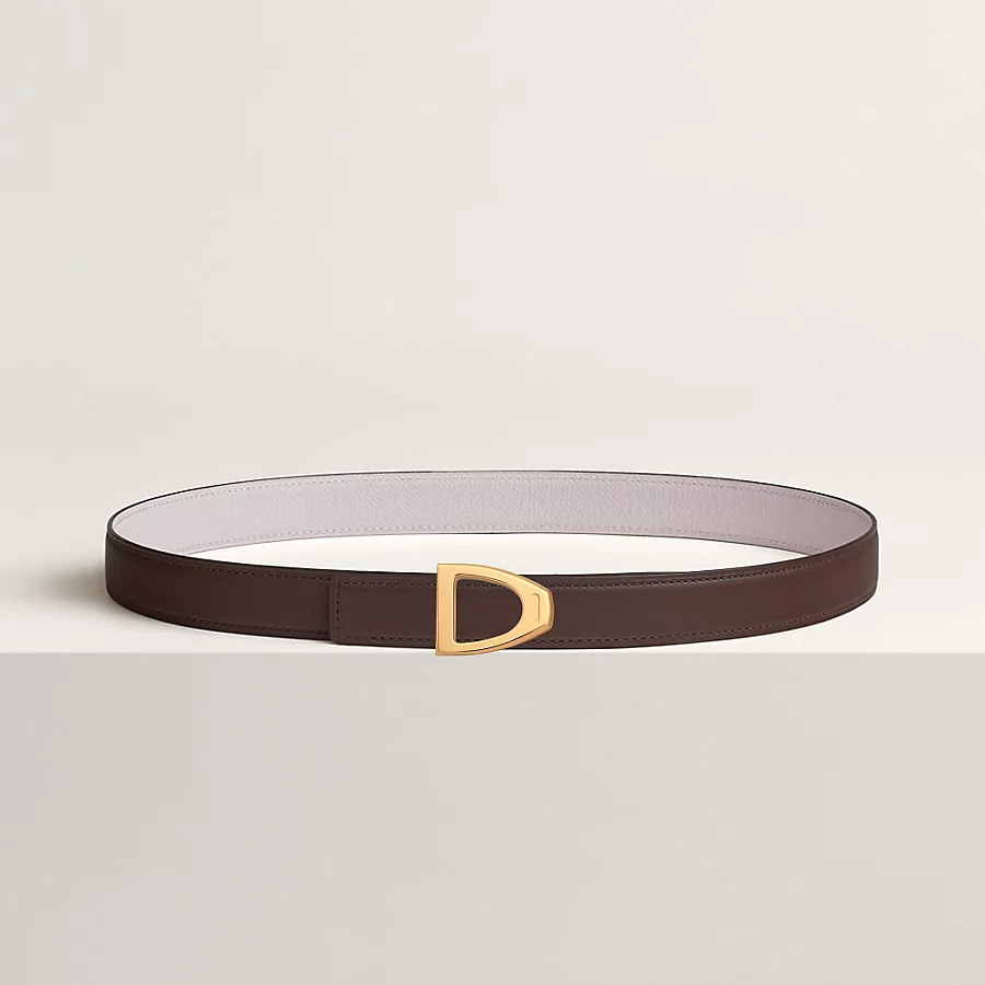 Replicate Cavaliere belt buckle Reversible leather strap 24 mm(1:1 replica)