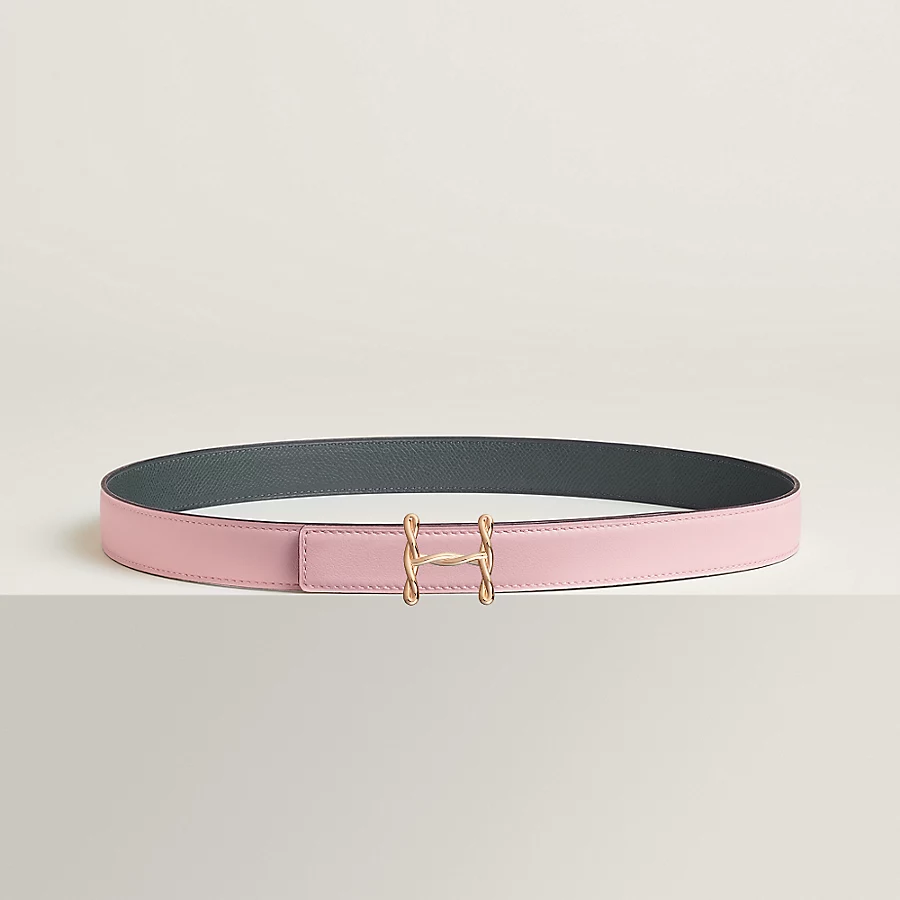 Replicate H Torsade belt buckle Reversible leather strap 24 mm(1:1 replica)