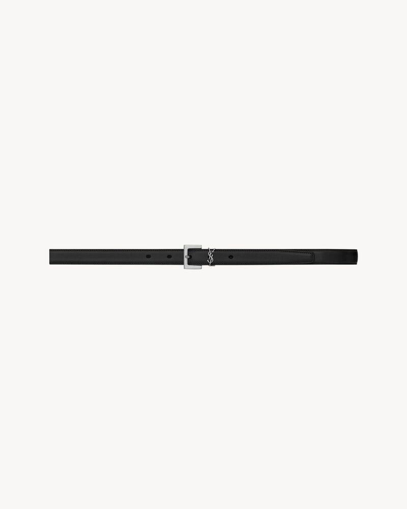 Replicate cassandre thin belt with square buckle in smooth leather(1:1 replica)