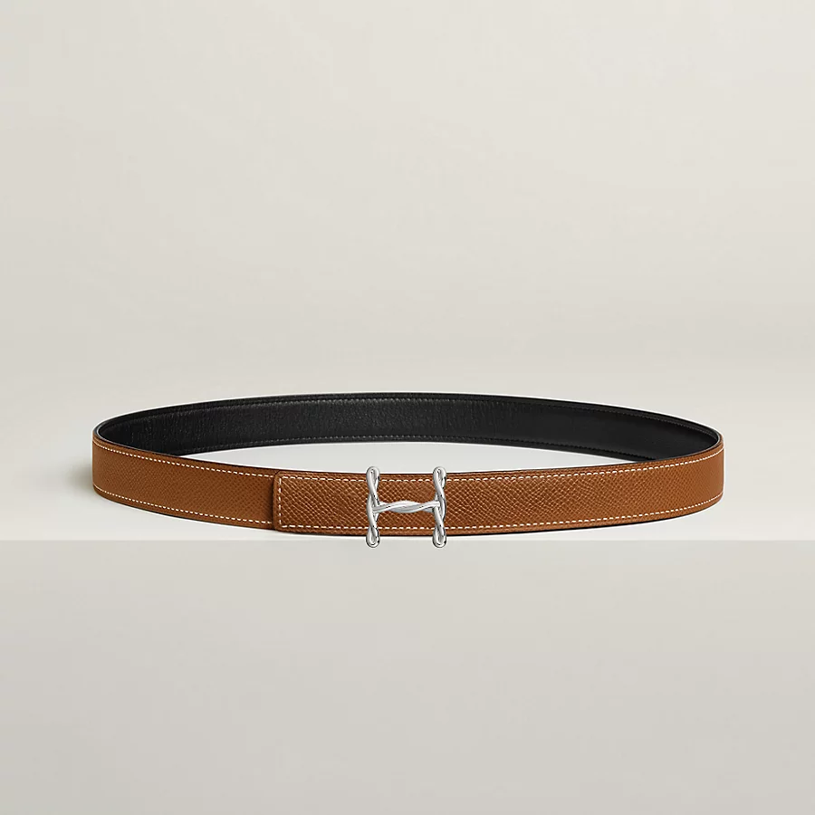 Replicate H Torsade belt buckle Reversible leather strap 24 mm(1:1 replica)