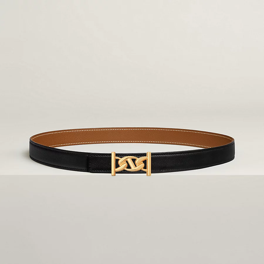Replicate My H belt buckle Reversible leather strap 24 mm(1:1 replica)
