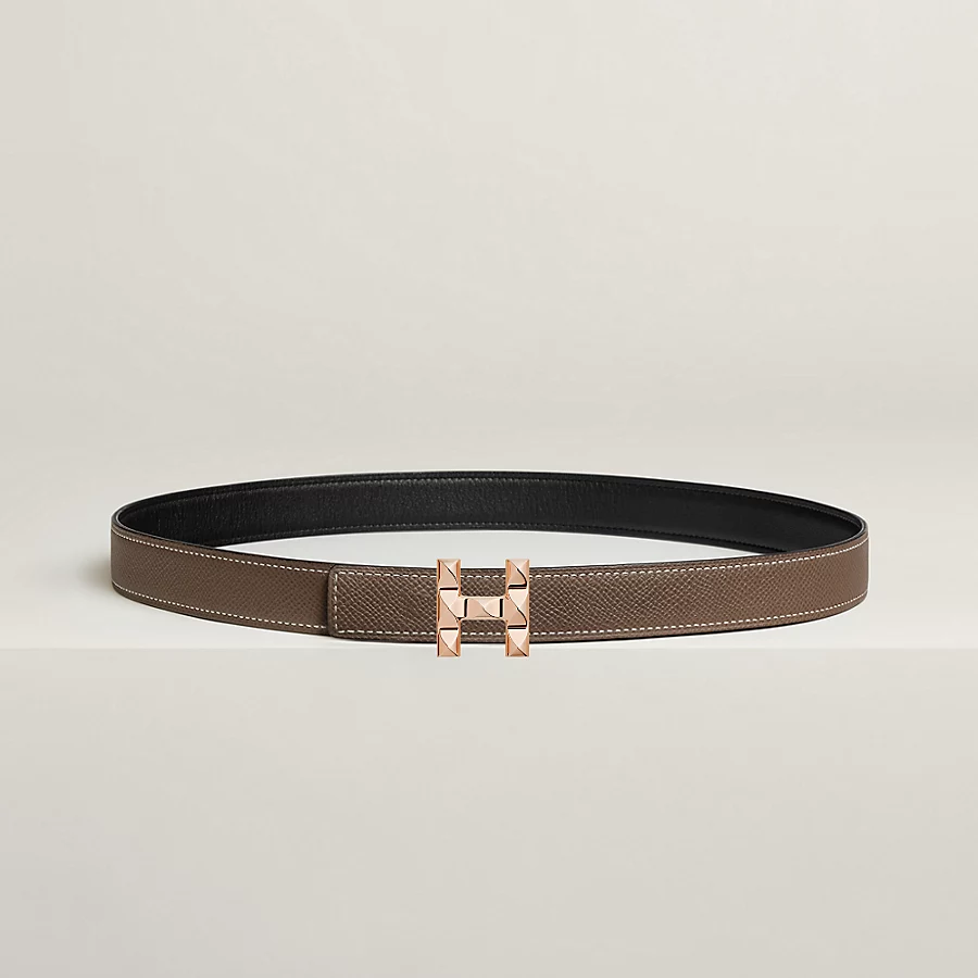 Replicate H Infini belt buckle Reversible leather strap 24 mm(1:1 replica)