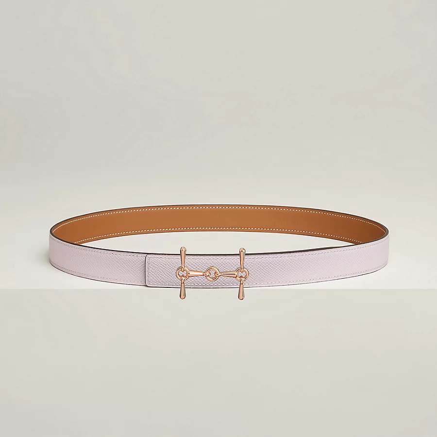 Replicate H Equestre belt buckle Reversible leather strap 24 mm(1:1 replica)