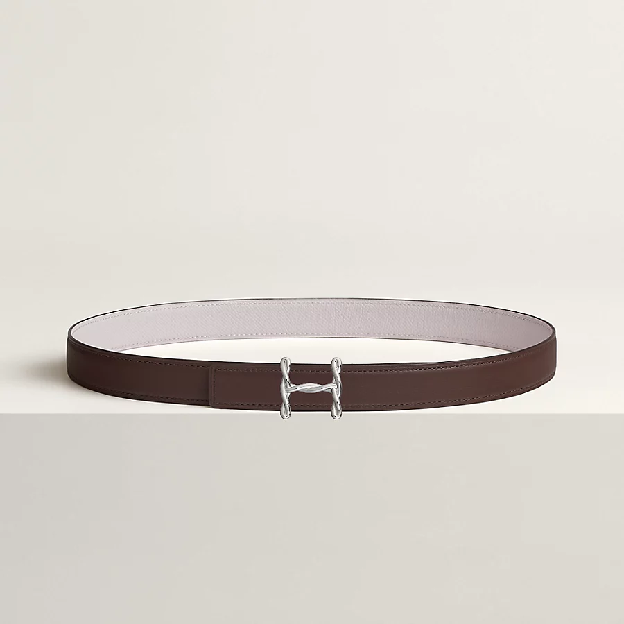 Replicate H Torsade belt buckle Reversible leather strap 24 mm(1:1 replica)