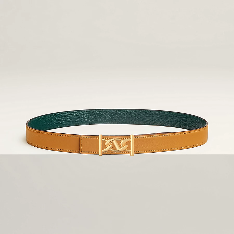 Replicate My H belt buckle Reversible leather strap 24 mm(1:1 replica)