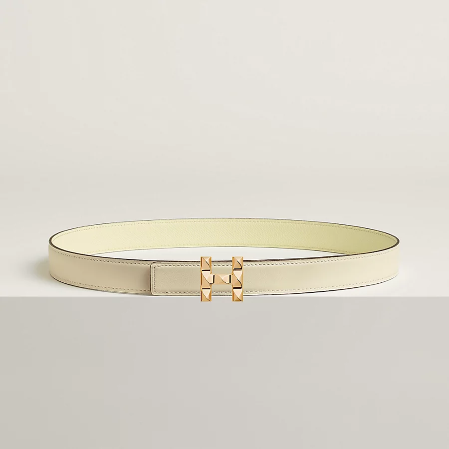 Replicate H Infini belt buckle Reversible leather strap 24 mm(1:1 replica)