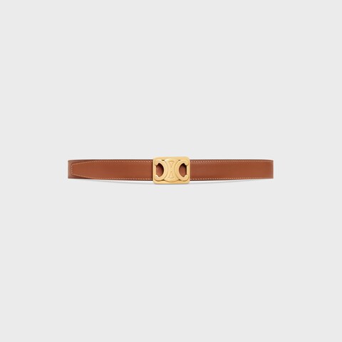 Replicate MEDIUM REVERSIBLE FRAMED TRIOMPHE BELT in TAURILLON AND NATURAL CALFSKIN(1:1 replica)