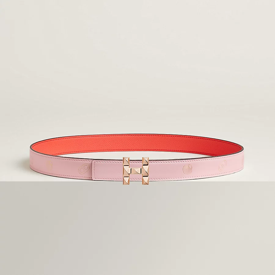 Replicate H Infini belt buckle Hermès sur Mer reversible leather strap 24 mm(1:1 replica)