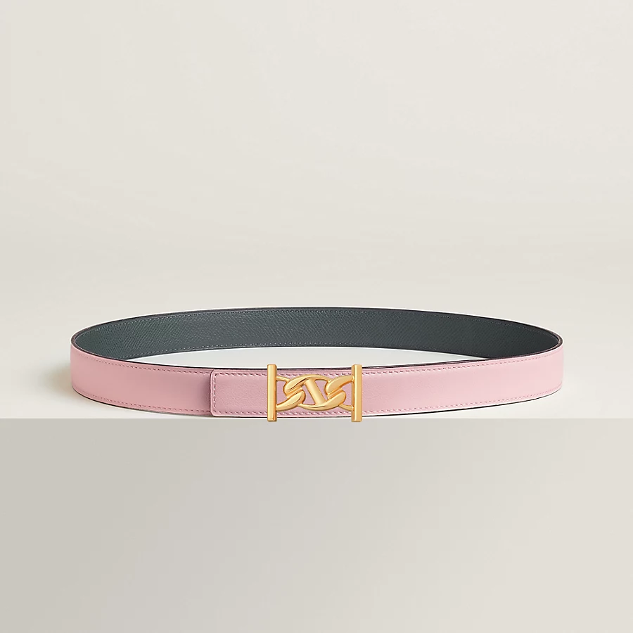 Replicate My H belt buckle Reversible leather strap 24 mm(1:1 replica)