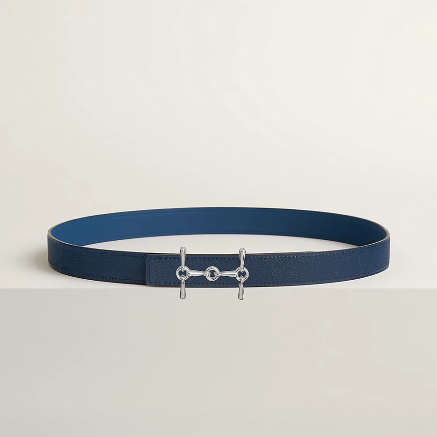 Replicate H Equestre belt buckle Reversible leather strap 24 mm(1:1 replica)