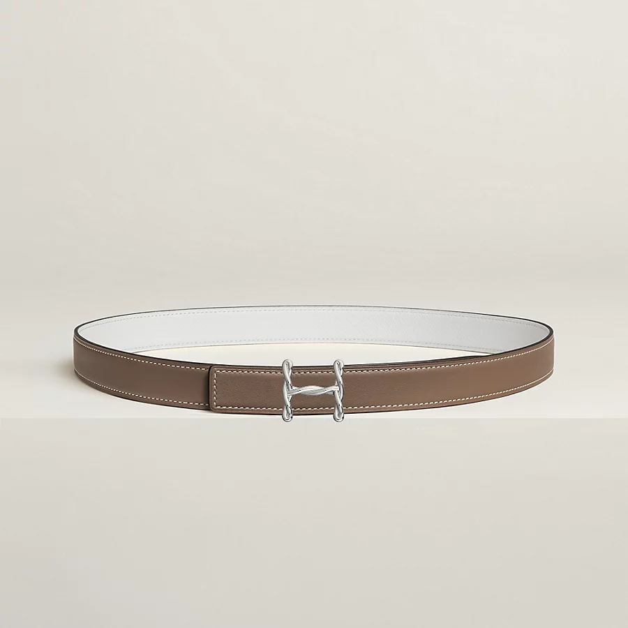 Replicate H Torsade belt buckle Reversible leather strap 24 mm(1:1 replica)
