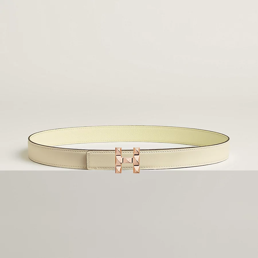 Replicate H Infini belt buckle Reversible leather strap 24 mm(1:1 replica)