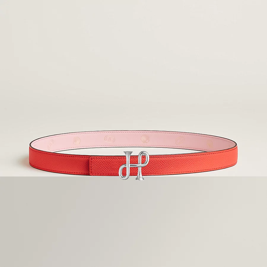 Replicate Cor Baroque belt buckle Hermès sur Mer reversible leather strap 24 mm(1:1 replica)