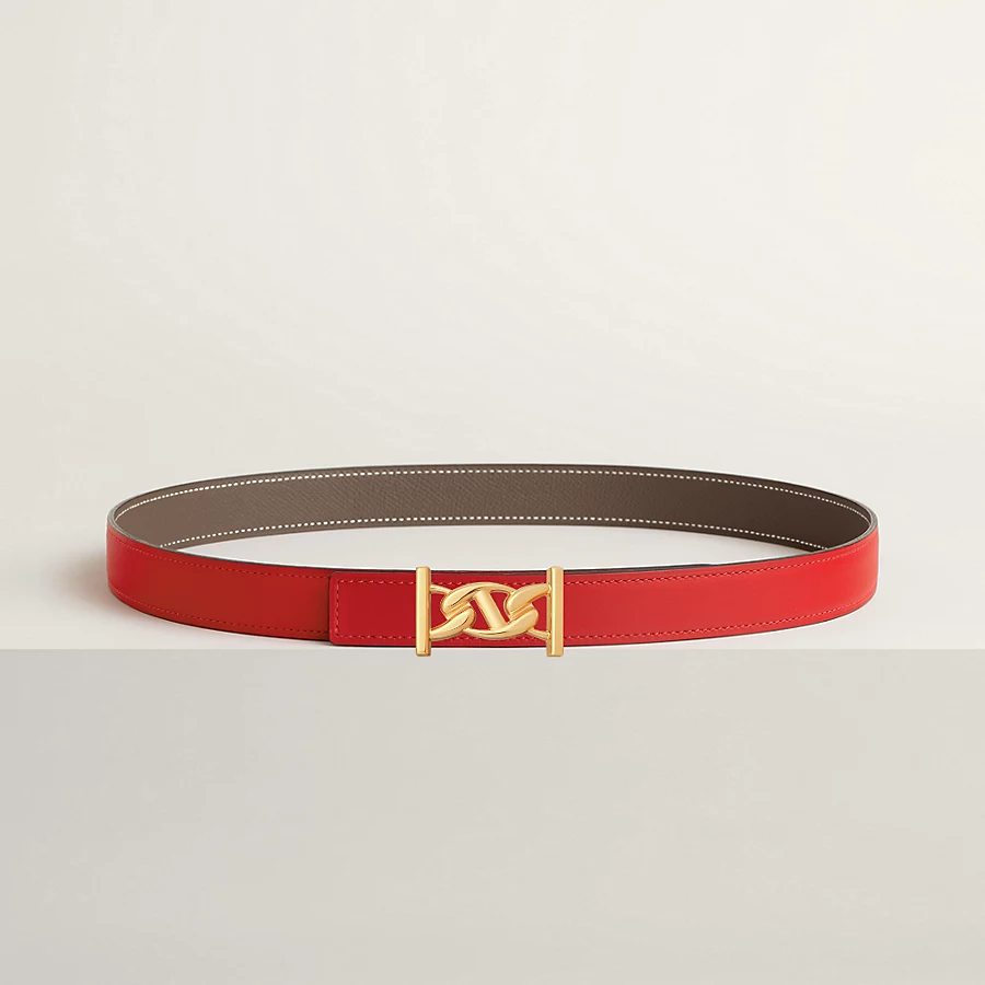 Replicate My H belt buckle Reversible leather strap 24 mm(1:1 replica)