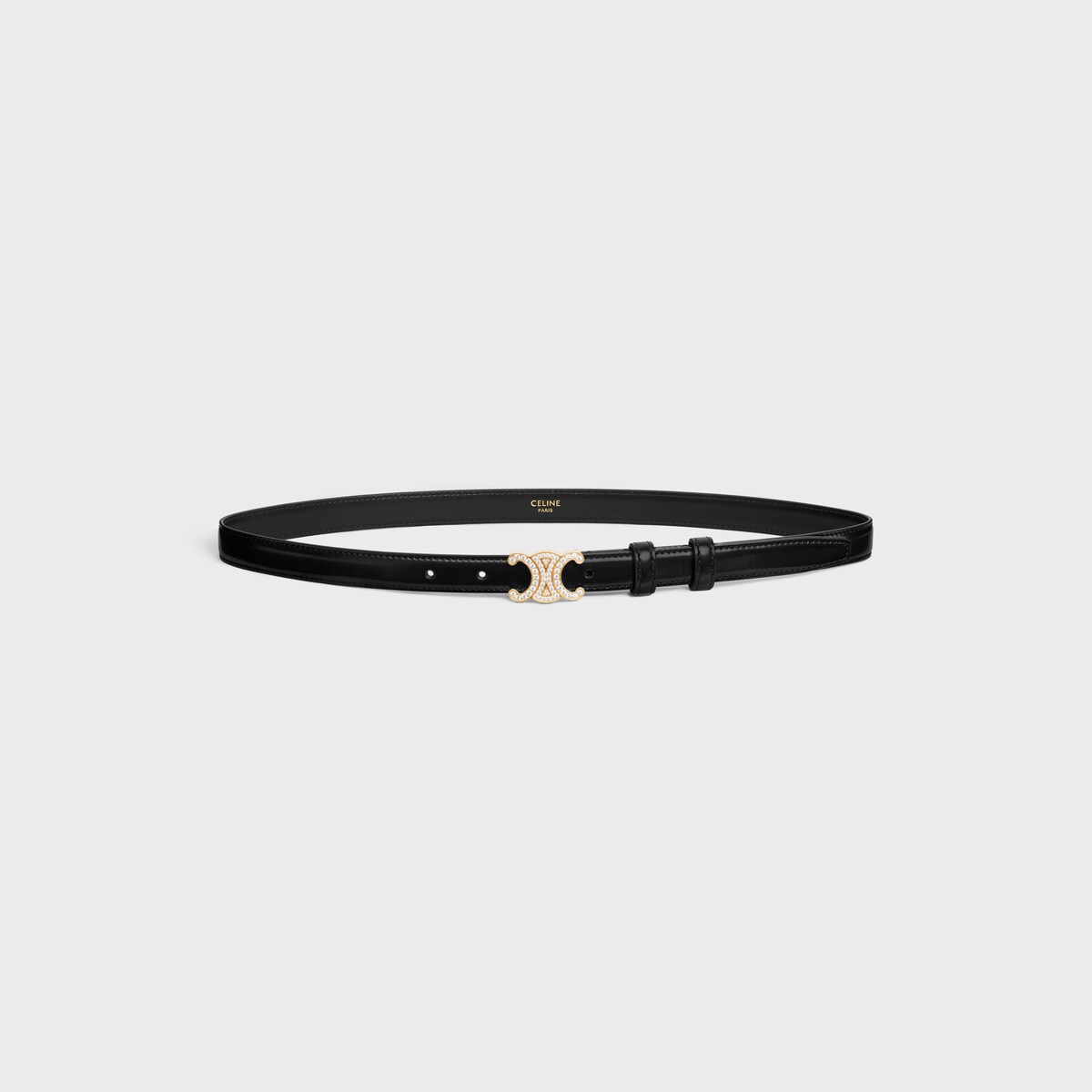 Replicate Small triomphe belt with strass in Taurillon Leather(1:1 replica)