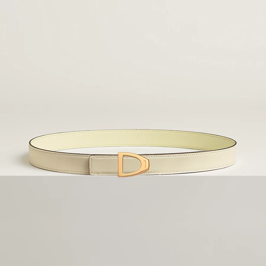 Replicate Cavaliere belt buckle Reversible leather strap 24 mm(1:1 replica)