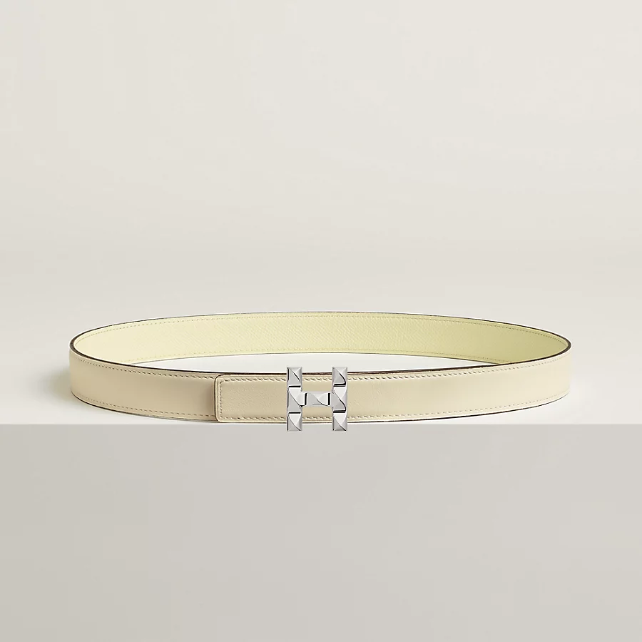 Replicate H Infini belt buckle Reversible leather strap 24 mm(1:1 replica)